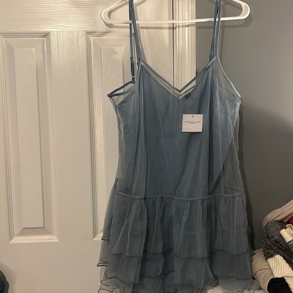 Light blue mesh with underdress nwt never worn.